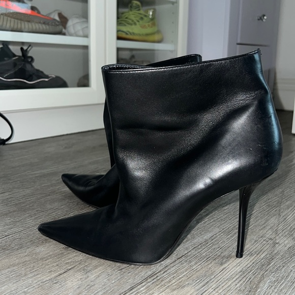 Saint Laurent Leather Pierre Stiletto Boots, 39.5 - Picture 1 of 10